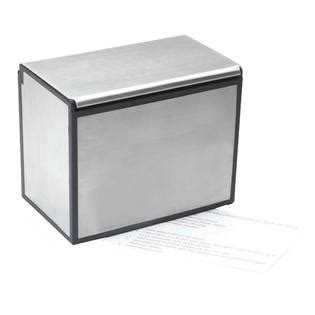 stainless steel recipe card box|Metal Recipe Box .